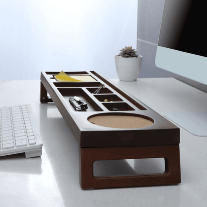 Coolora Walnut Desk Organizer